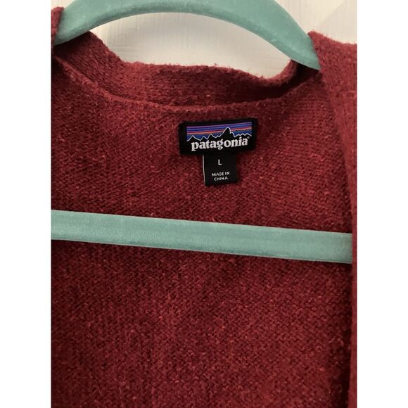 Patagonia Loislee Wrap Cardigan Womens Large Raspen Red Sweater Long Sleeve - Picture 4 of 7